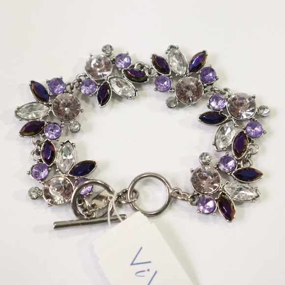 New Vivi Purple & White Statement Bracelet - Picture 2 of 4